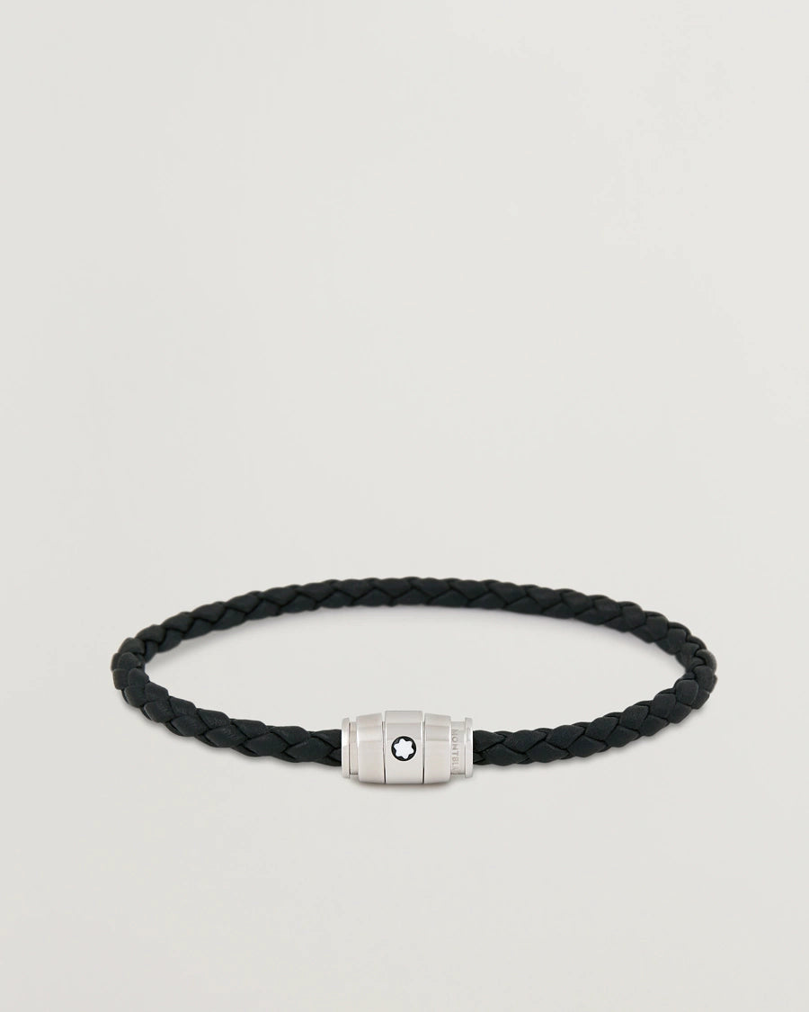 Pulseira Montblanc de Couro com Fecho em Aço