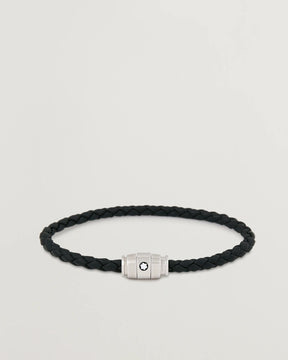 Pulseira Montblanc de Couro com Fecho em Aço